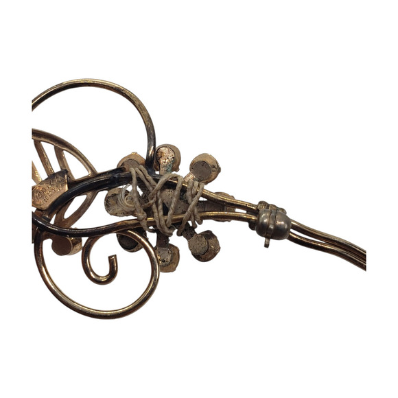 Vintage Van Dell 1/20 12K GF Gold Filled Rhinestone Pearl Leaf Floral Brooch Pin - Picture 5 of 14